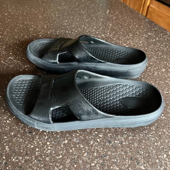 Spenco Fusion Pearl Mens Slide Sandal - Size 11 Mens Black - Picture 2 of 7